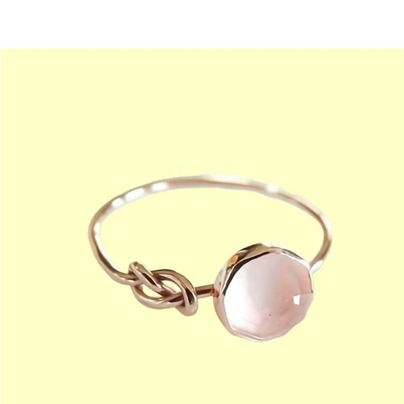 NEW Pink Natural Zircon Infinity Knot Ring - Picture 6 of 6